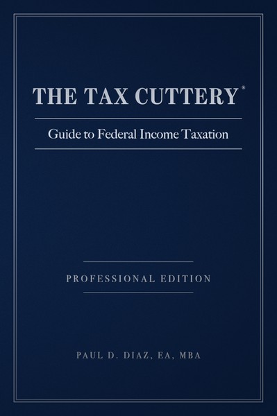 Actual two-dimensional cover of THE TAX CUTTERY Guide to Federal Income Taxation, Professional Edition